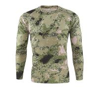 Camiseta genérica para hombre de secado rápido absorción y sudoración rendimiento manga larga sol al aire libre actividad alta técnica, ejército verde, 3XL
