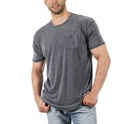 Camiseta genérica para hombre o verano de corte clásico con cuello redondo que ofrece un confort óptimo para la piel, gris, S