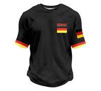 Camiseta genérica para hombre transpirable de manga corta con estampado para un confort óptimo y un estilo diario informal, A4-le negro, M