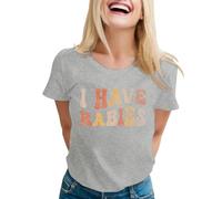 Camiseta genérica para mujer con mensaje cariñoso "Mi yerno es mi hijo favorito" camiseta casual de manga corta para mamá, gris, XXL