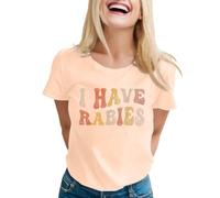 Camiseta genérica para mujer con mensaje cariñoso "Mi yerno es mi hijo favorito" camiseta casual de manga corta para mamá, Rosa claro, L