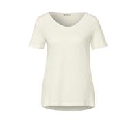 Street One A322897 Camiseta básica en Color Liso, Blanco Crudo, 38 Mujeres