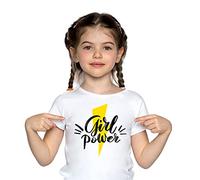 Camiseta Girl Power Niña - Camiseta Feminista y Alegre 100% Algodón, cómoda, cálida, Lisa y Elegante (9/10 Años, 9_Years)