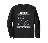 Camiseta God Said Maxwell Equations and Then There Was Light Manga Larga