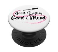 Camiseta Good Lashes Good Mood Good Day Make Up para mujeres y hombres PopSockets PopGrip Adhesivo