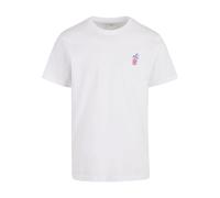 Camiseta 'Good Vibes Drink' Hombre Mister Tee L lavanda / rosa oscuro / blanco