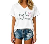 Camiseta Gráfica comprometida con la Conciencia - Mes de la Prevención del Cáncer de Mama - Modelo Suave para Apoyo Diario, blanco, L