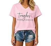 Camiseta Gráfica comprometida con la Conciencia - Mes de la Prevención del Cáncer de Mama - Modelo Suave para Apoyo Diario, rosa, XS