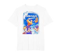 Camiseta gráfica con póster de la película Hércules de Disney y portada de DVD Camiseta, Hombre tallas grandes, Blanco, 4X Alto