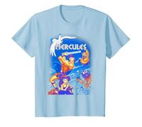 Camiseta gráfica con póster de la película Hércules de Disney y portada de DVD Camiseta, Niños, Azul Bebé, 3 años
