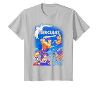 Camiseta gráfica con póster de la película Hércules de Disney y portada de DVD Camiseta, Niños, Plata, 4 años