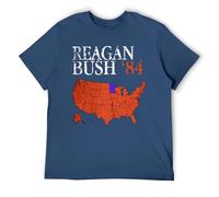 Camiseta gráfica de campaña política envejecida de estilo retro vintage de 1984, diseño clásico de las elecciones de los años 80, Navy-style, XL
