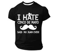 Camiseta gráfica de celebración mexicana para hombre 2026 - camisa cómoda e informal de manga corta, Negro , 3XL