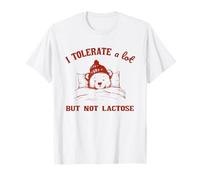 Camiseta gráfica de oso de peluche I Tolerate a Lot But Not Lactose Camiseta