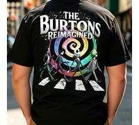 Camiseta gráfica de talla grande para hombre The - Estampado retro en y espalda, manga corta holgada estilo streetwear, lavable a máquina, cuello , camisa casual adecuada para de Halloween