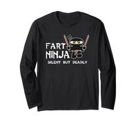 Camiseta gráfica Divertida de Fart Ninja Silent But Deadly Manga Larga