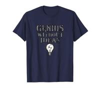 Camiseta gráfica Genius Without Ideas - Humor Intelectual Oscuro Camiseta