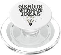 Camiseta gráfica Genius Without Ideas - Humor Intelectual Oscuro PopSockets PopGrip para MagSafe