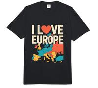 Camiseta gráfica I Love Europe Travel Map Comfort Colors Adult Heavyweight T-Shirt