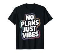 Camiseta gráfica No Plans Just Vibes para días fríos Camiseta