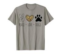 Camiseta gráfica Peace, Love & Paws Camiseta
