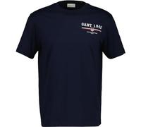 GANT Graphic SS T-Shirt Camiseta, Azul Noche, XXL Hombres