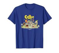Camiseta gráfica The Cuphead Show! Boss Fight Camiseta, Hombre, Azul Real, L