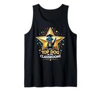 Camiseta gráfica Top Dog in the Classroom Cool Pup para niños Camiseta sin Mangas