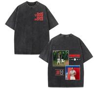 Camiseta Gráfica Vintage De Rapero Lavada Bad-Bunny, Camisetas Debi Tirar Mas Fotos DTMF, Camiseta De Gran Tamaño De Hip Hop a La Moda para Hombres Y Mujeres (E M)