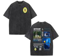 Camiseta Gráfica Vintage De Rapero Lavada Bad-Bunny, Camisetas Debi Tirar Mas Fotos DTMF, Camiseta De Gran Tamaño De Hip Hop a La Moda para Hombres Y Mujeres (C XL)