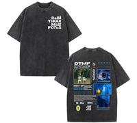 Camiseta Gráfica Vintage De Rapero Lavada Bad-Bunny, Camisetas Debi Tirar Mas Fotos DTMF, Camiseta De Gran Tamaño De Hip Hop a La Moda para Hombres Y Mujeres (B M)