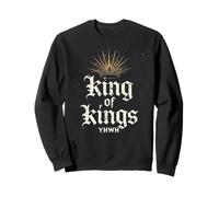 Camiseta gráfica YHWH King of Kings - Estampado de Corona Cristiana Sudadera