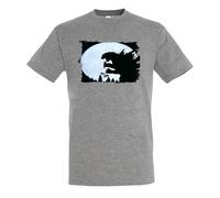 CAMISETA GRIS MEZCLA godzilla dinosaurio legendario extraterrestre moda verano tshirt monstruo pelicula et