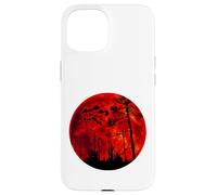 Camiseta Grunge Bats Flying Gothic Blood Red Moon Carcasa para iPhone 15