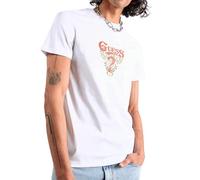 GUESS - Camiseta blanca para hombre, blanco, L