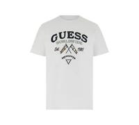 GUESS Camiseta 'FLAGS AND CORD' navy / verde pastel / naranja / blanco S navy / verde pastel / naranja / blanco