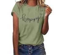 Camiseta Gym Mujer Camiseta de Manga Corta Informal con diseño Moderno y Corte Holgado para Uso Diario en Cualquier Temporada (Green, M)