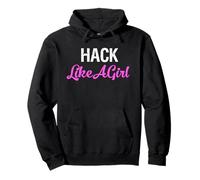 Camiseta Hack Like A Girl Hacker Sudadera con Capucha
