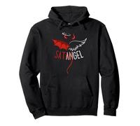 Camiseta Half Angel Half Devil con estampado gótico emo Sudadera con Capucha