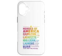 Camiseta Hamilton Revolution Legends Colorblast de Heroes of America Carcasa para iPhone 16 Plus