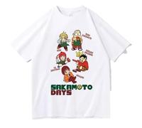 Camiseta Harajuku Anime Sakamoto Days Manga Corta Casual Camiseta Hip Hop Unisex Estética Ropa Hombre Y Mujer Tops-Pink||3X_l