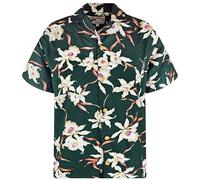 Camiseta hawaiana original | Tom Selleck Magnum | Made in Hawaii | Different Designs, Diseño Rainforst-verde, M
