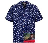 Camiseta Hawaiana Original | Tom Selleck Magnum | Made in Hawaii | Different Designs, Libélula Azul, M