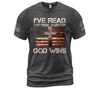 Camiseta He Leído El Capítulo Final Dios GANA, Religioso, Cristiano Divertido T-Shirt Deporte Camisetas Básicas Moderna Manga Corta para Running Senderismo Viajes XXL
