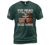 Camiseta He Leído El Capítulo Final Dios GANA, Religioso, Cristiano Divertido T-Shirt Transpirable Camisetas Básicas Moderna Manga Corta para Camping Viajes Senderismo L