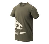 Helikon-Tex Hombre Full Body Skeleton T-Shirt Verde Oliva tamaño XL