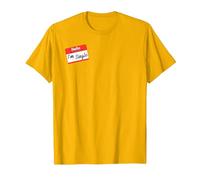 Camiseta Hello I'm Single Camiseta, Hombre, Dorado Brillante, S