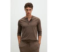 Camiseta henley Lounge chocolate brown melange L