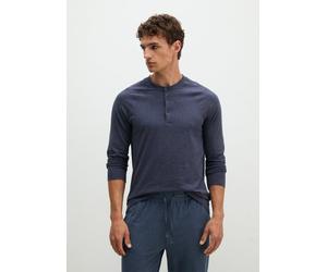 Camiseta henley Lounge dark blue melange L