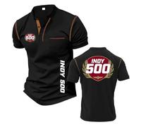 Camiseta Henley para Hombre Ropa De Calle con Costuras In.di.an.Ap.OL.is 500 Corte Entallado Superior Gráfica Manga Corta Polos Suaves Camisetas-HeiSe||3X_l